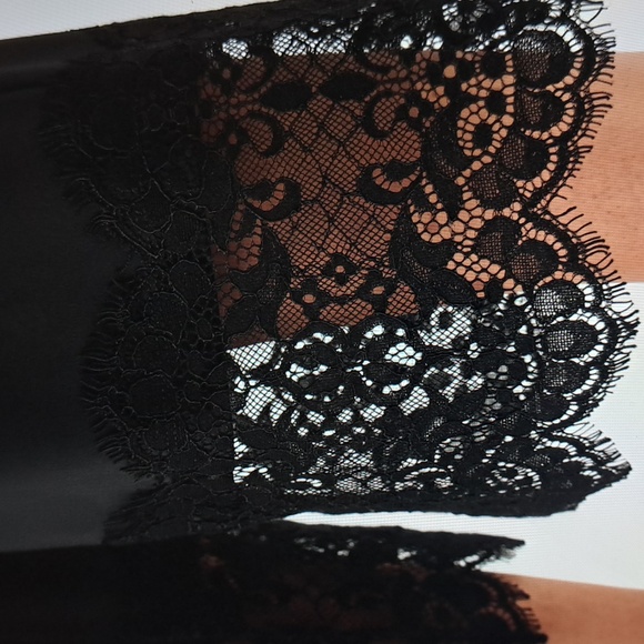 LARGE    HALARA WIDE LEG LACE HEM WORK PANTS - Picture 4 of 11